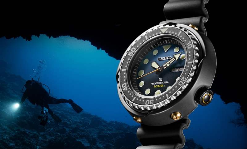 SEIKO Prospex深潛千米鮪魚(yú)罐頭,藍(lán)黑面盤新色|1986年石英潛水表35周年限量表-復(fù)刻表