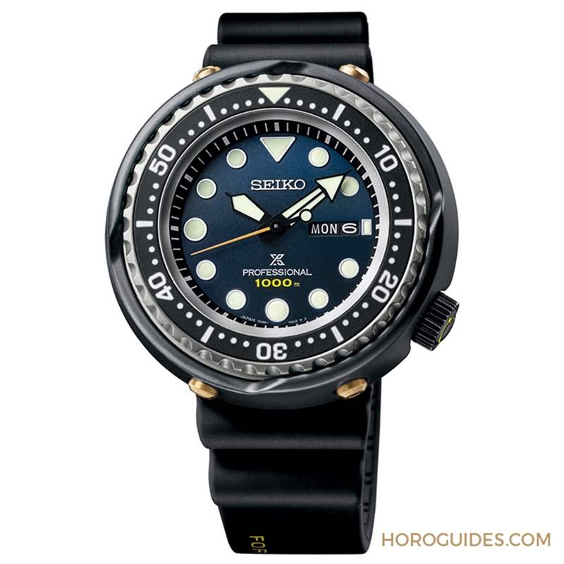 SEIKO Prospex深潛千米鮪魚(yú)罐頭,藍(lán)黑面盤新色|1986年石英潛水表35周年限量表-復(fù)刻表