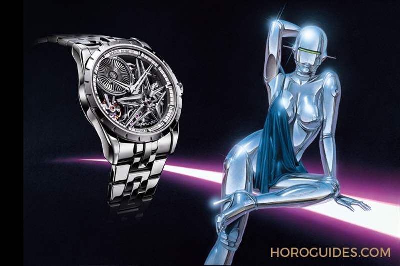 ROGER DUBUIS - 這款自動盤轉起來很迷幻！ Roger Dubuis攜手空山基推出Excalibur Sorayama Monobalancier腕表