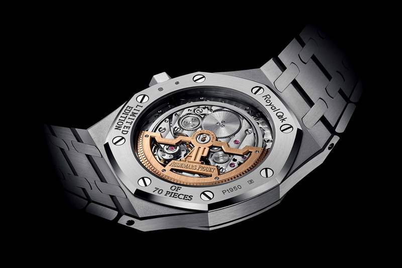 Audemars Piguet Royal Oak Jumbo 超薄鉑金鉆石時(shí)標(biāo) - 底蓋