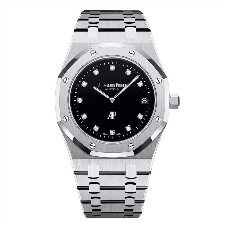 愛(ài)彼皇家橡樹(shù)珍寶超薄鉑金鉆石時(shí)標(biāo)