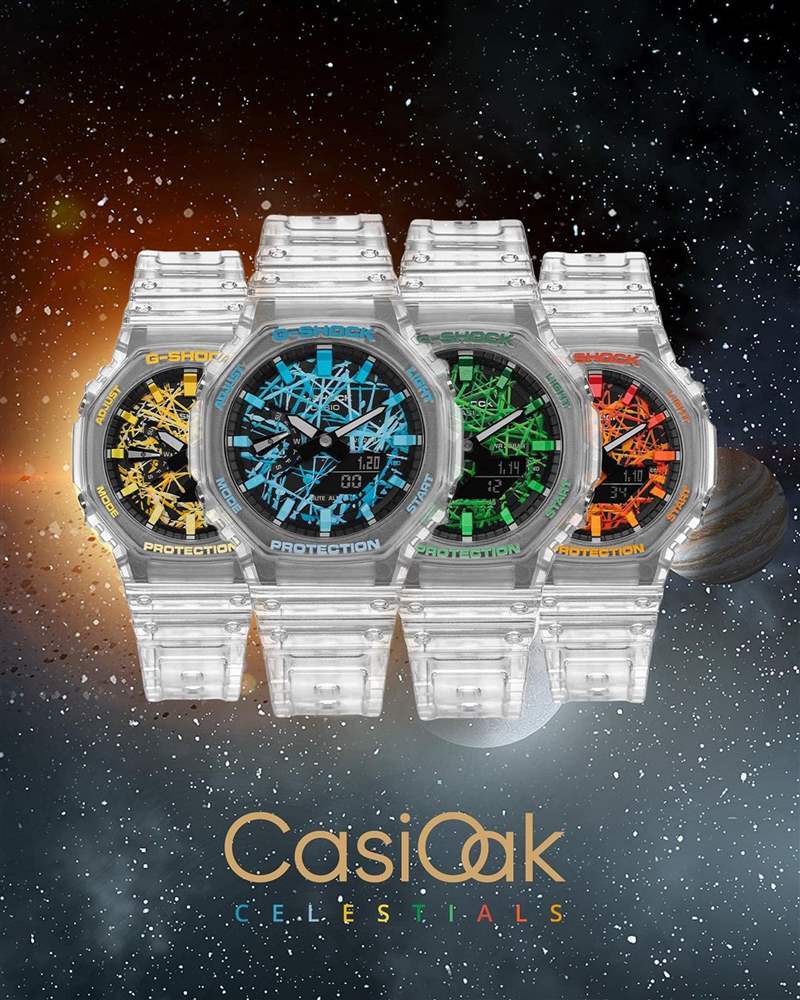 IFL Watches與The Dial Artist嶄新開發CasiOak Celestial系列,將天體主題帶入農家橡樹手表,并用抽象手繪結合彩色詮釋不同行星。 (Source:iflwatches) G-SHOCK高價人氣手表Top 5 成熟耐用CP值極高上班族萬元內入手-復刻表