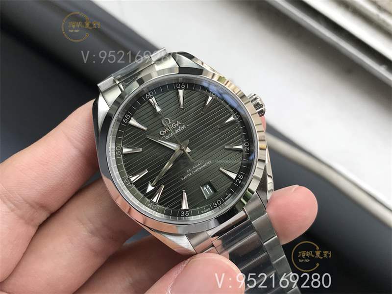 VS廠歐米茄海馬150柚木綠盤復刻做工怎么樣-逢綠必火Aqua Terra新配色-復刻表