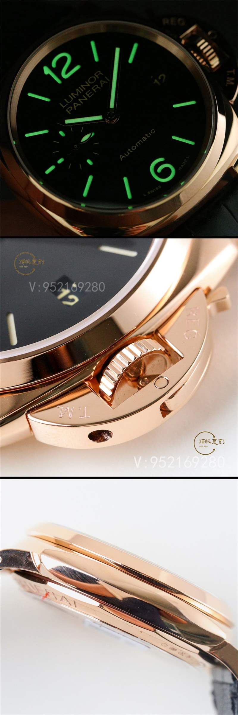 VS廠沛納海908-VS廠沛納海pam908復刻表38mm紅金做工怎么樣-復刻表