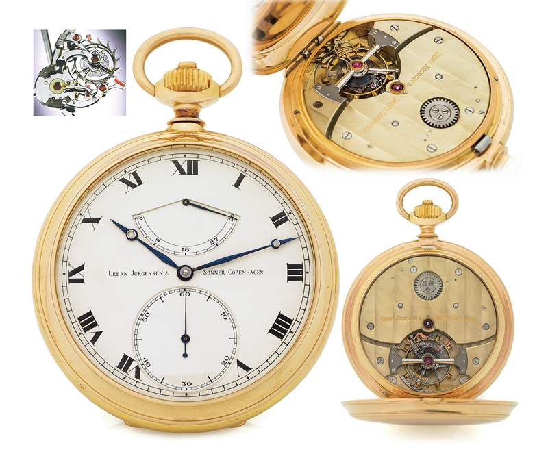 多角度的 Urban Jurgensen 懷表。