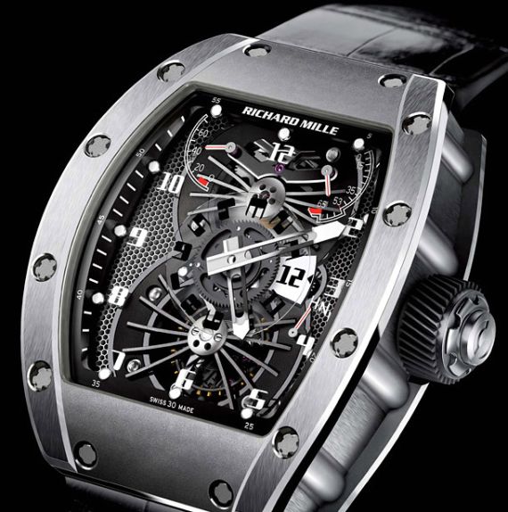RICHARD-MILLE RM022 aerodyne-Dual-Time-zone 理查德·米勒RM022 Aerodyne斜方鈦鋁化物雙時區腕表-復刻表