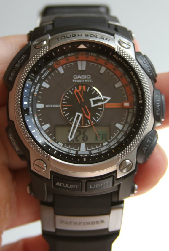 Casio PAW-5000 1 卡西歐探路者四分之一黃PAW-5000手表-復刻表