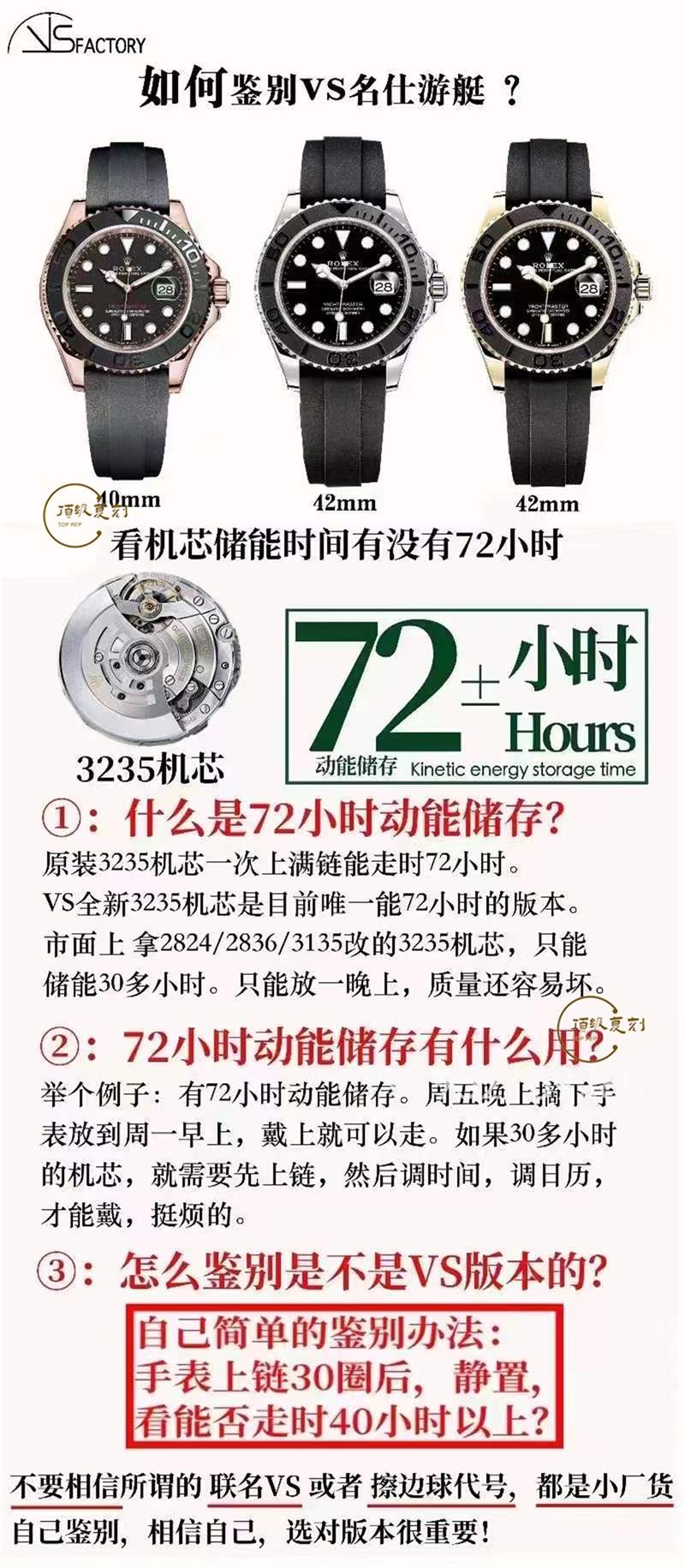 VS廠勞力士金游艇40mm「丹東3235機芯」腕表做工如何-復(fù)刻表