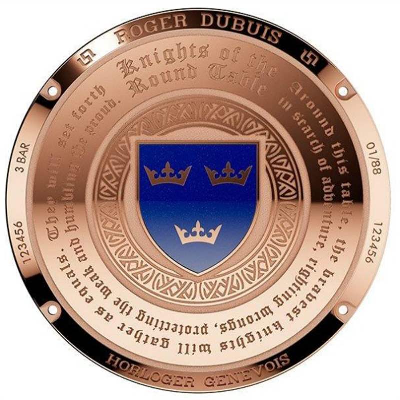 羅杰杜彼 Excalibur 圓桌腕表底蓋