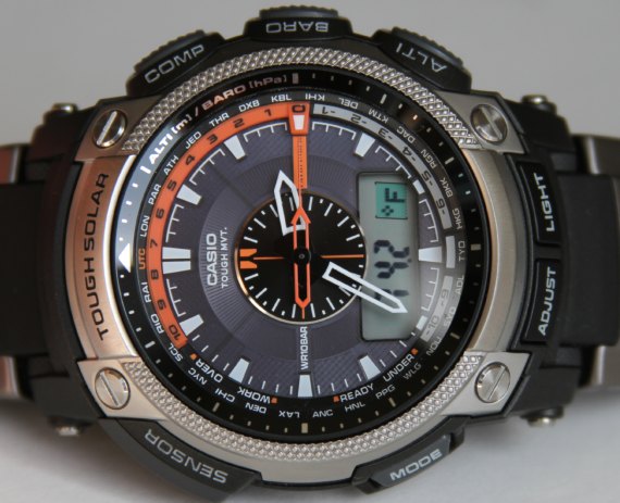 Casio PAW-5000 5 卡西歐探路者四分之一黃PAW-5000手表-復刻表