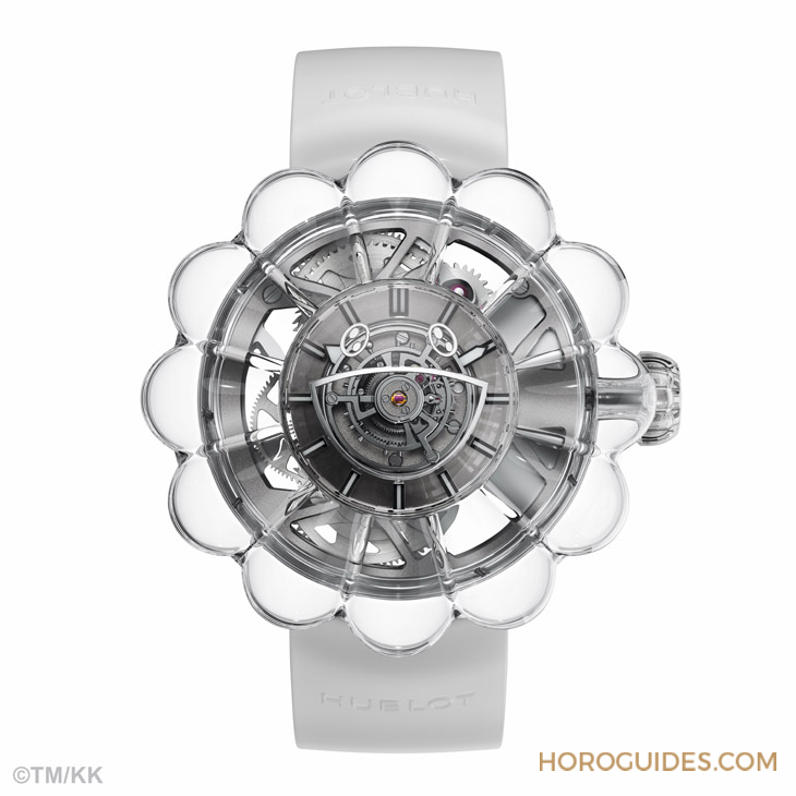 12辦花型透明藍寶石表殼!村上隆微笑小花仙氣爆棚了|Hublot MP-15村上隆藍寶石陀飛輪腕表-復刻表