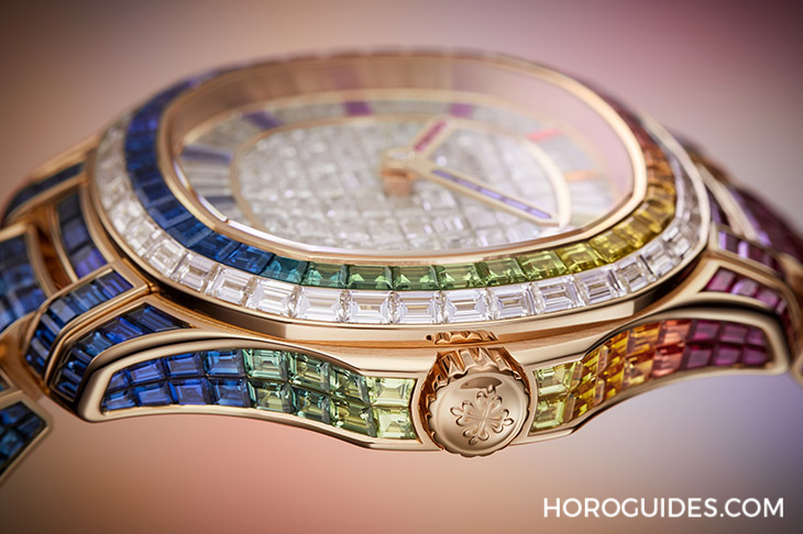 PATEK PHILIPPE - Ladies First！ 百達翡麗最新Aquanaut Luce「彩虹」三問表與Nautilus織紋復合表帶
