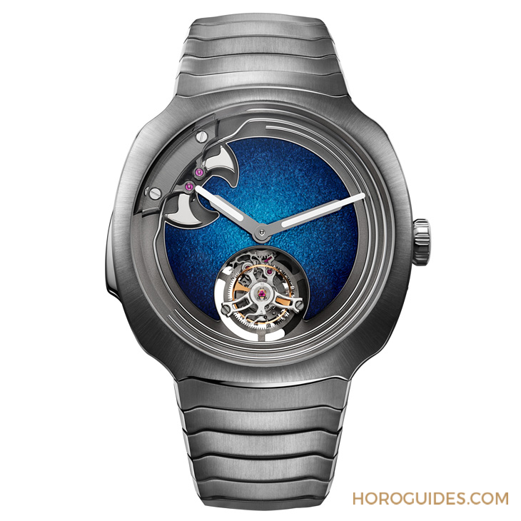 H. MOSER & CIE - 大明火琺瑯煙燻面加身，亨利慕時(shí)三問(wèn)疾速者三問(wèn)報(bào)時(shí)陀飛輪藍(lán)色琺瑯概念腕表奪目登場(chǎng)
