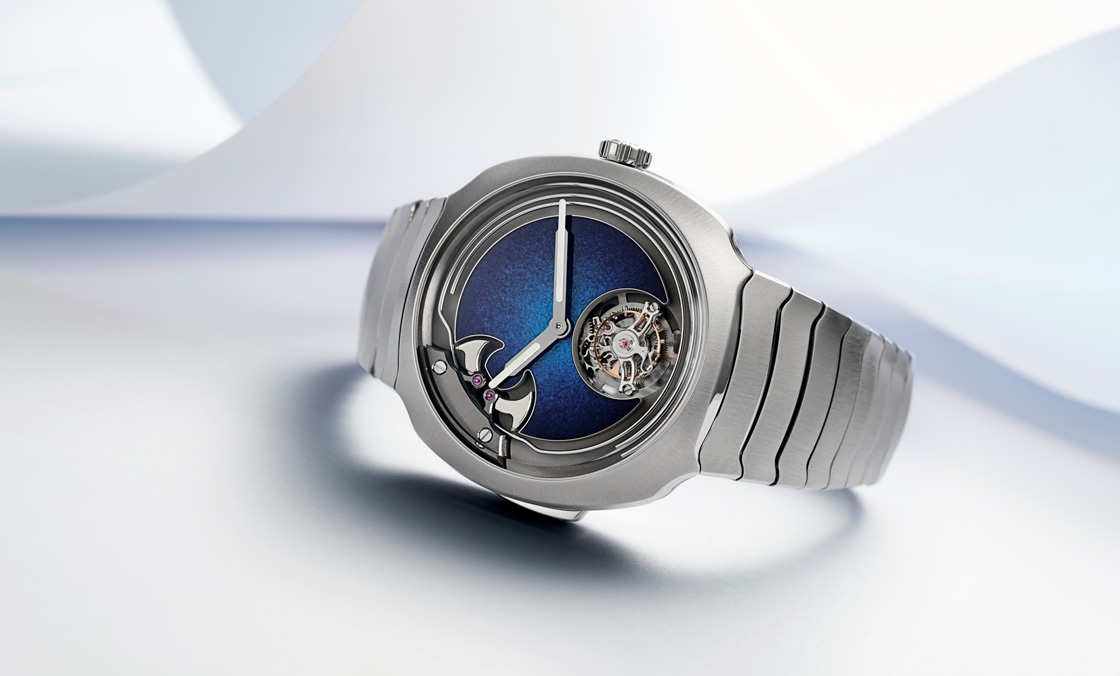 H. MOSER & CIE - 大明火琺瑯煙燻面加身，亨利慕時(shí)三問(wèn)疾速者三問(wèn)報(bào)時(shí)陀飛輪藍(lán)色琺瑯概念腕表奪目登場(chǎng)