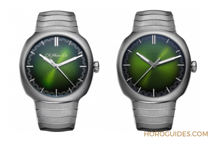 青龍升級回歸、夢幻紫色同步亮相|H. MOSER & CIE. Streamliner Centre Seconds Matrix Green-復(fù)刻表